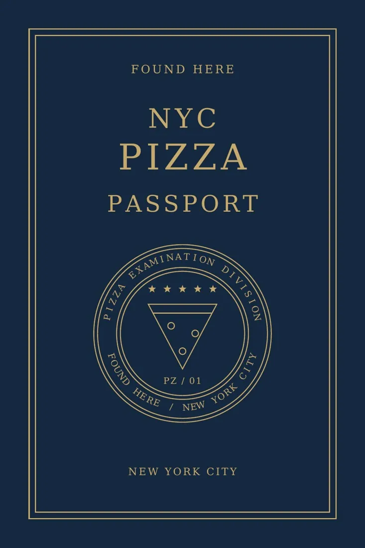 NYC Pizza Passport front cover